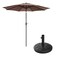 Villacera 9-Foot Outdoor Patio Umbrella with Base, Brown 83-OUT5441B - alternate 3